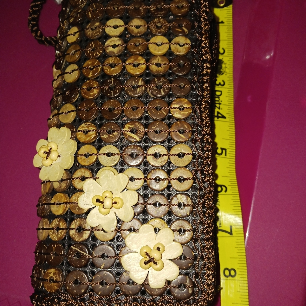 Cute clutch wooden beads